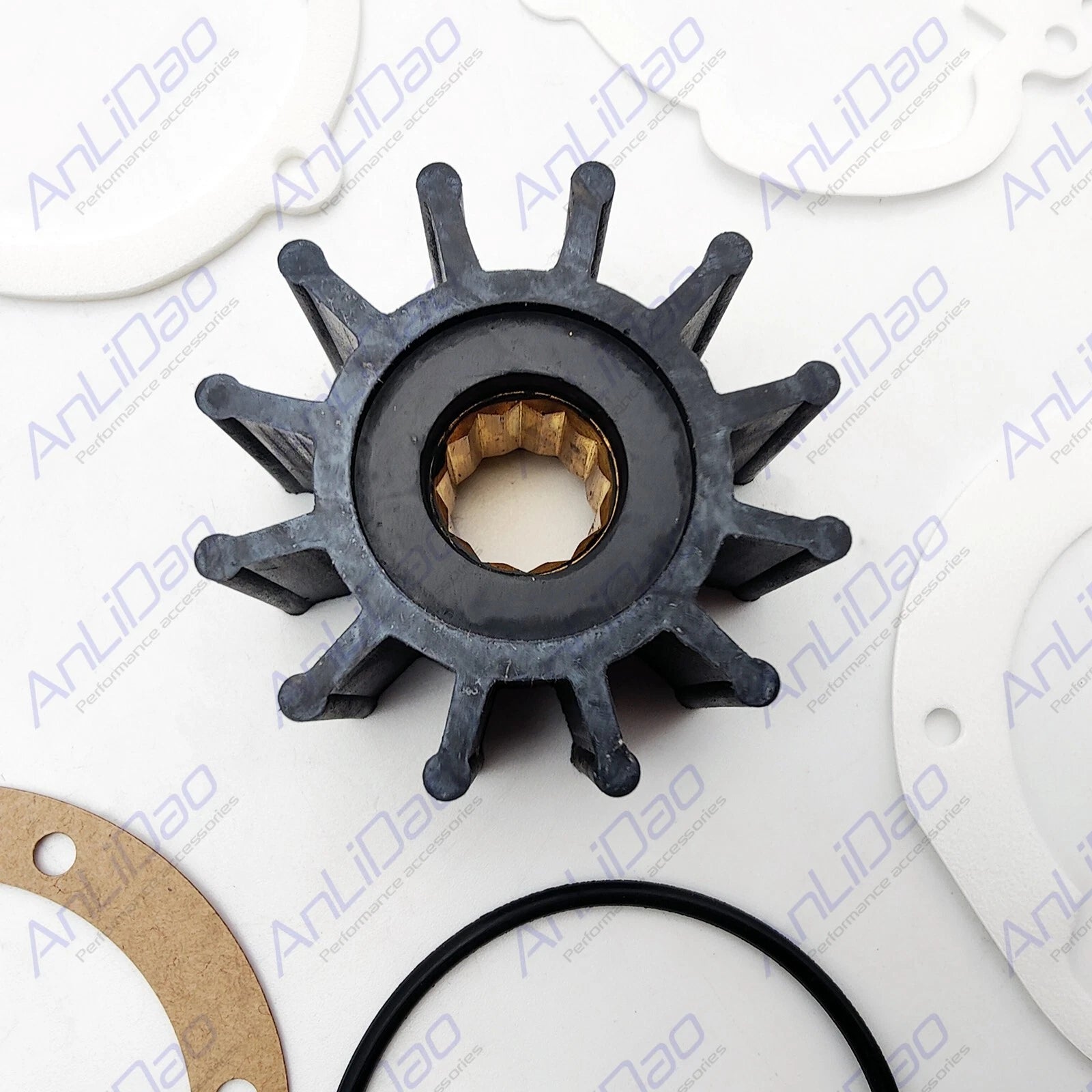 Replacement Neoprene Water Pump Impeller Kit for Jabsco Pump (1210-0001, 18-3081)