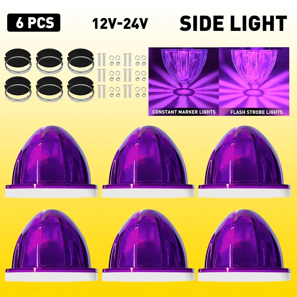 6X LED Watermelon Light Flash Lamp for Truck Trailer