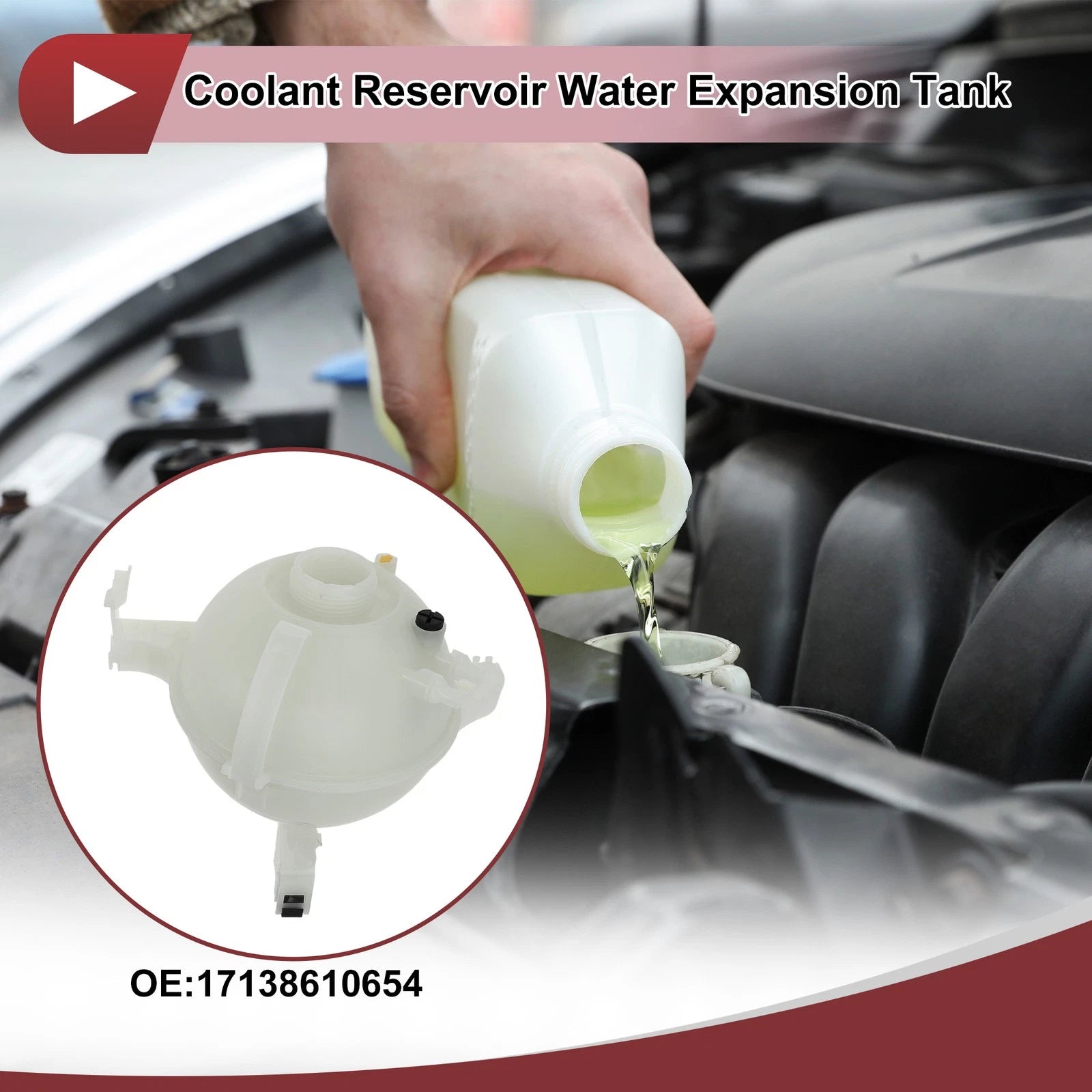 Coolant Expansion Overflow Tank No. 17138610654 for BMW 540D (2018)