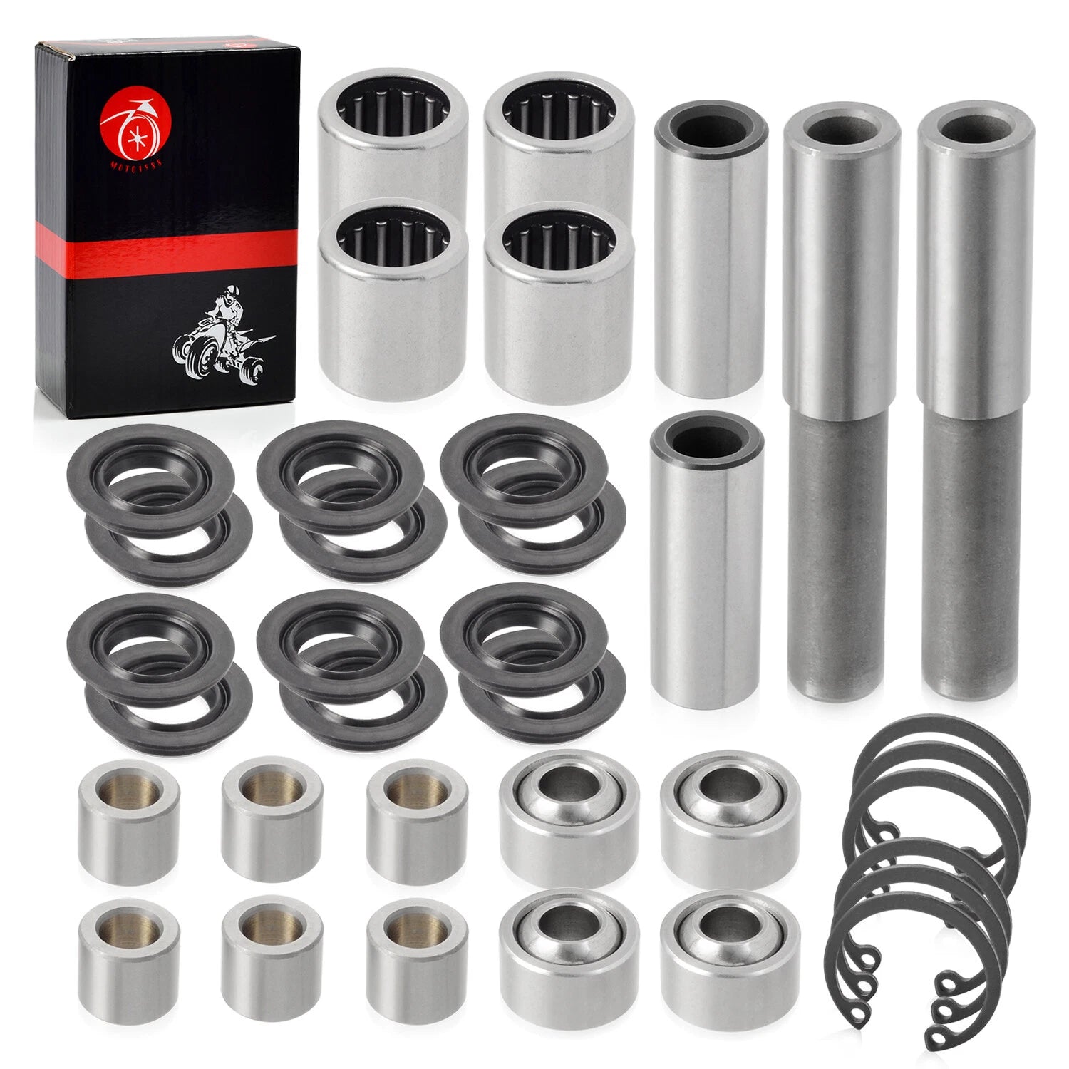 Front Upper Lower Arm Bearing Bushing Seal for Kawasaki Brute Force 650 750 (2003–2023)