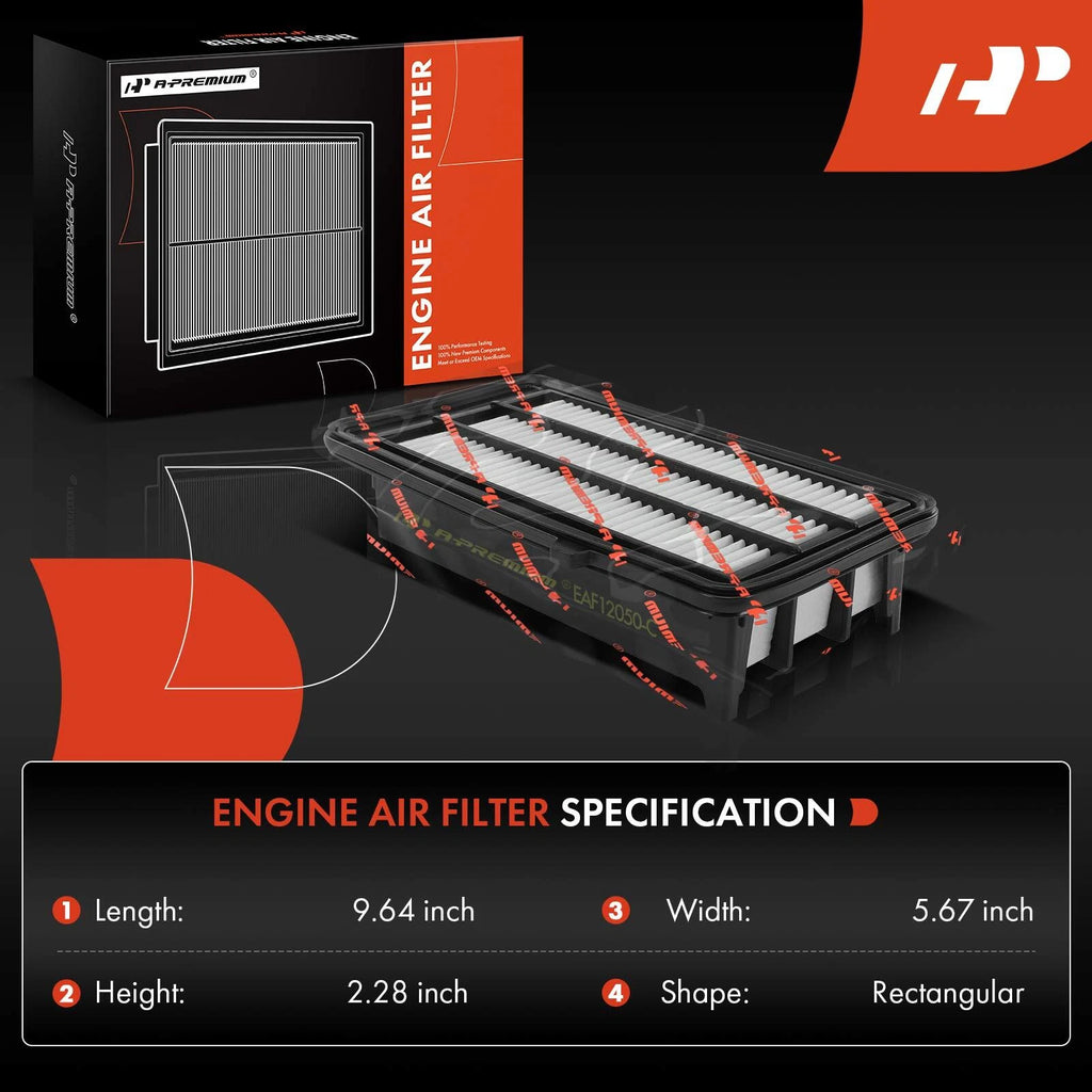 2X Engine Air Filter for Honda CR-V (2017–2022) Civic (2016–2021) L4 1.5L
