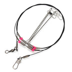 5Pcs Stainless Steel Fishing Line Leaders with Snap & Swivel