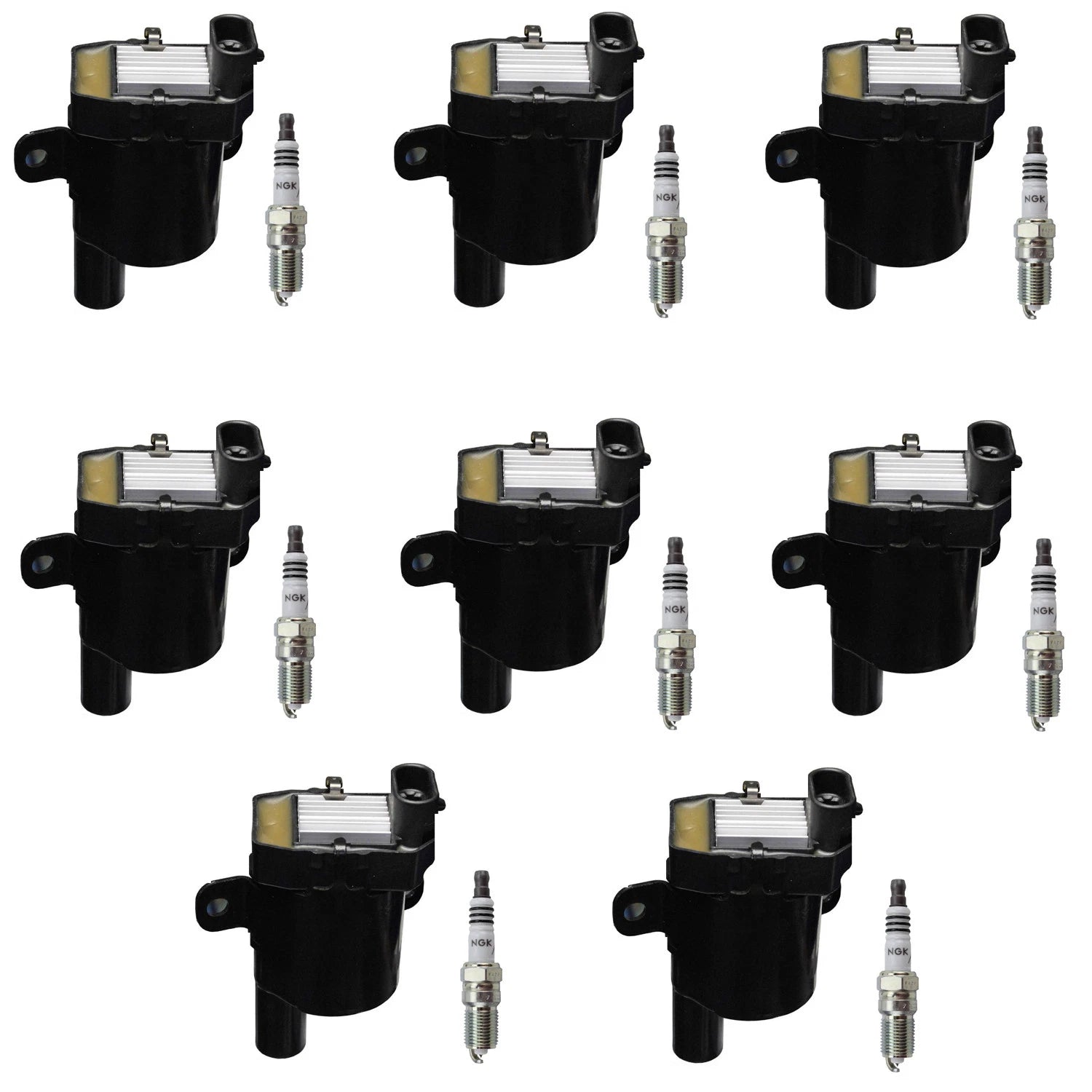 Set of 8 Ignition Coils & NGK Iridium Spark Plugs for Savana 1500 Tahoe V8 (2000–2023)