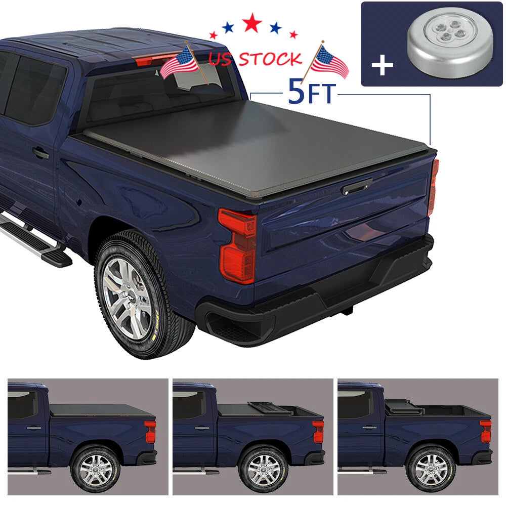 5FT Tri-Fold Soft Tonneau Cover for Nissan Frontier (2005–2020)