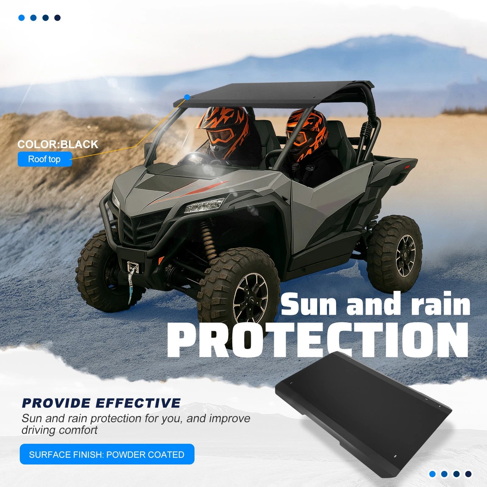 Aluminum Roof Top Shading Cover for CFMOTO ZForce 950/1000 (2020–2024)