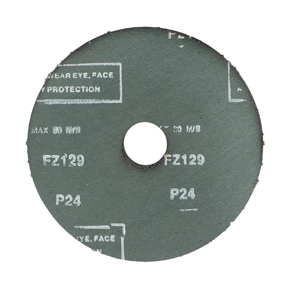 Set of 25 Zirconia Resin Fiber Grinding Discs 5” x 7/8”