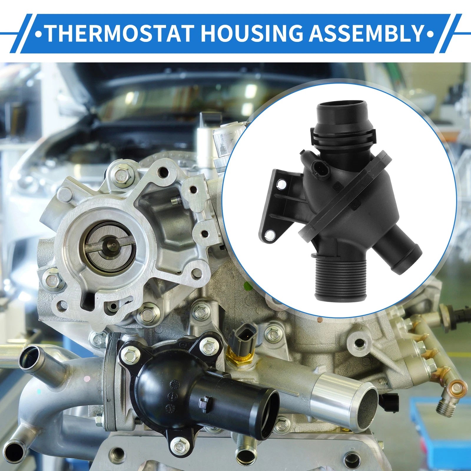 Thermostat Housing for BMW 228i 320i 328i 428i 528i X1 X3 X4 X5 (2012–2019)