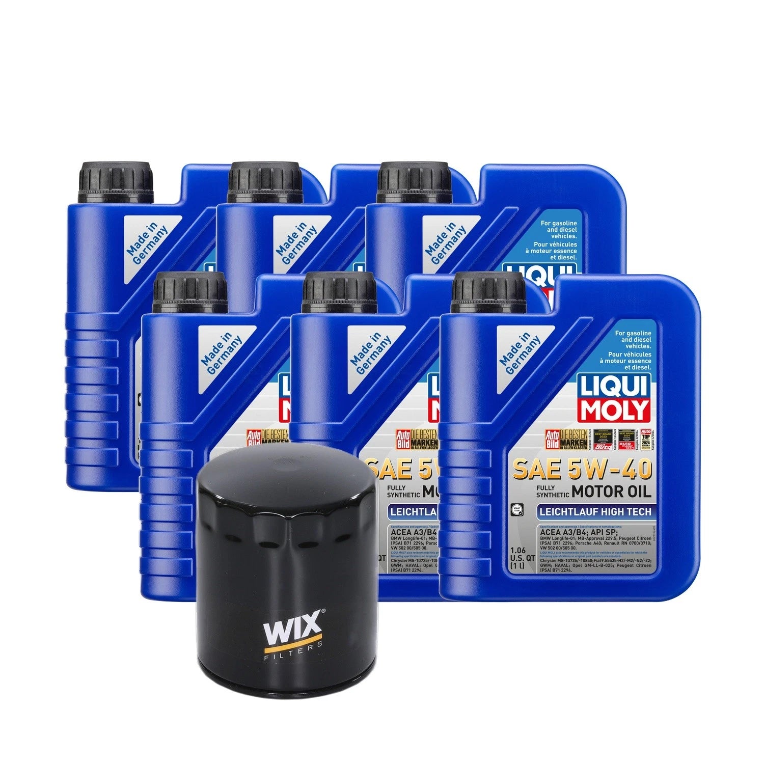 6L Liqui Moly 5W-40 Oil Change Kit for Audi V6 2.7/2.8L (1997–2005)
