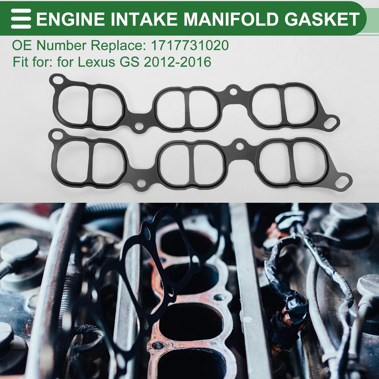 Lower Engine Intake Manifold Gasket for Lexus GS (2012–2016) No. 1717731020
