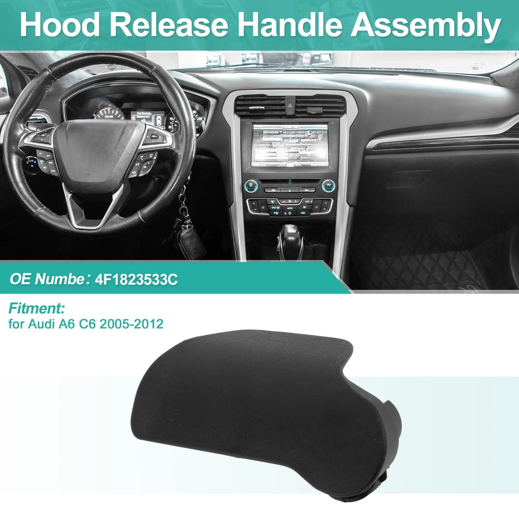 Hood Latch Release Handle for Audi A6 C6 (2005–2012) 4F1823533C
