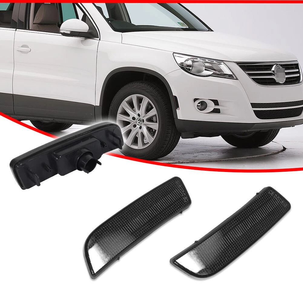 2X Front Bumper Side Marker Reflector Light Smoke for VW Tiguan (2009–2017)