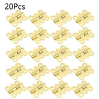 20Pcs Mini Hinge for Jewelry Chest Dollhouse Wine Music Box (No Year)