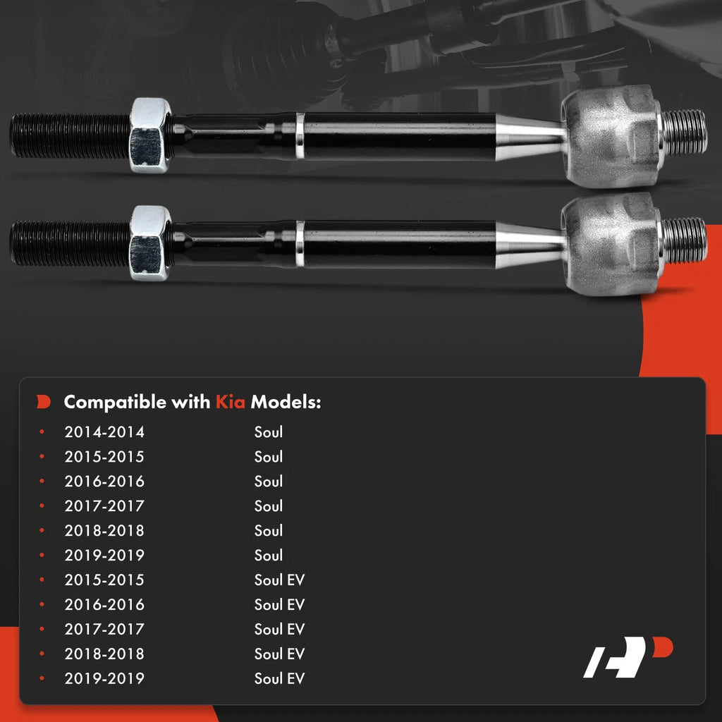 2X Front Inner Tie Rod End for Kia Soul (2014–2019) Soul EV (2015–2019)