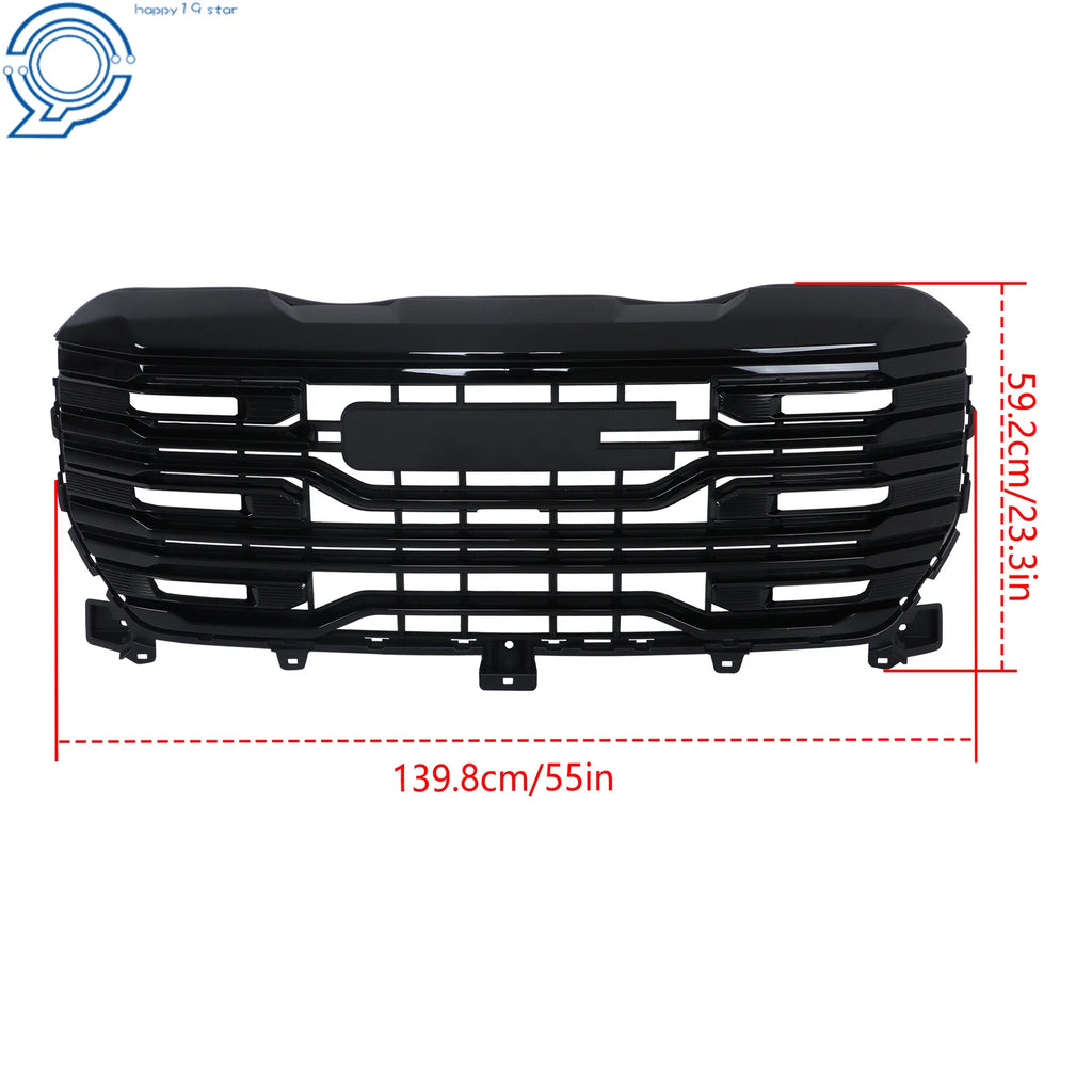 Front Bumper Grille Assembly Gloss Black for GMC Sierra 1500 (2022-2024)