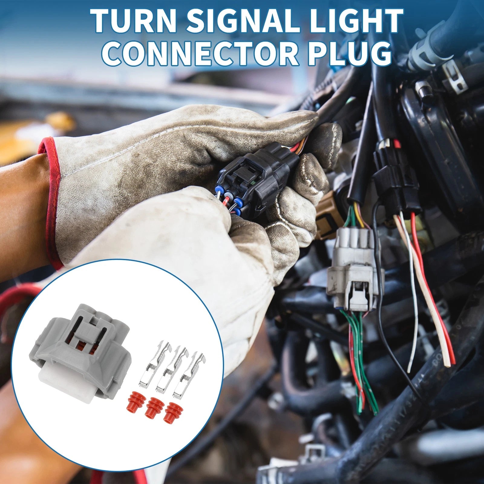 Set of 1 Turn Signal Light Connector Plug No. 90980-11020 for Toyota Tacoma (1997–2019)