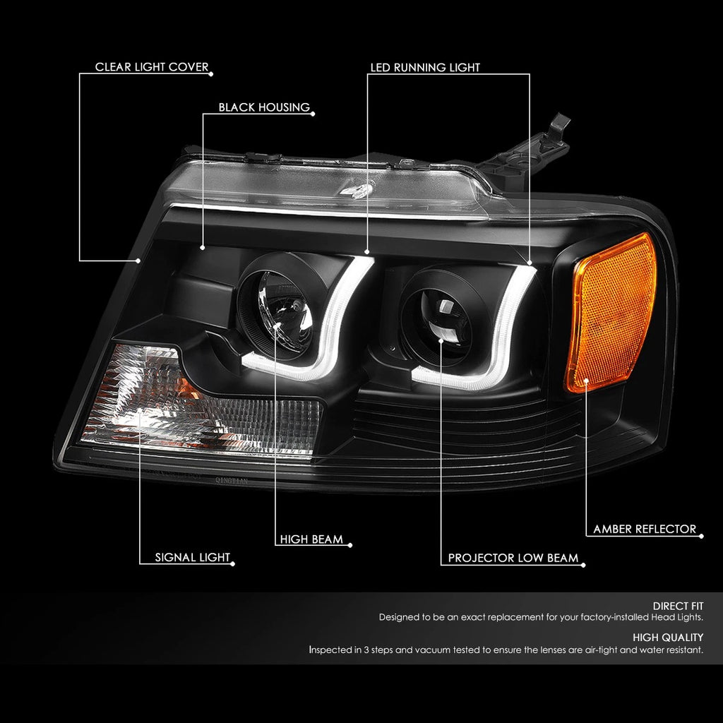 LED Bar Projector Headlight for Ford F150/Mark LT (2004–2008)