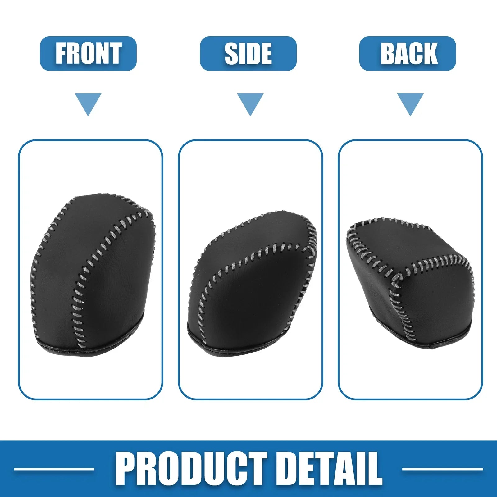 Gear Shift Lever Cover for Lexus NX 250 Black Gray Stitches