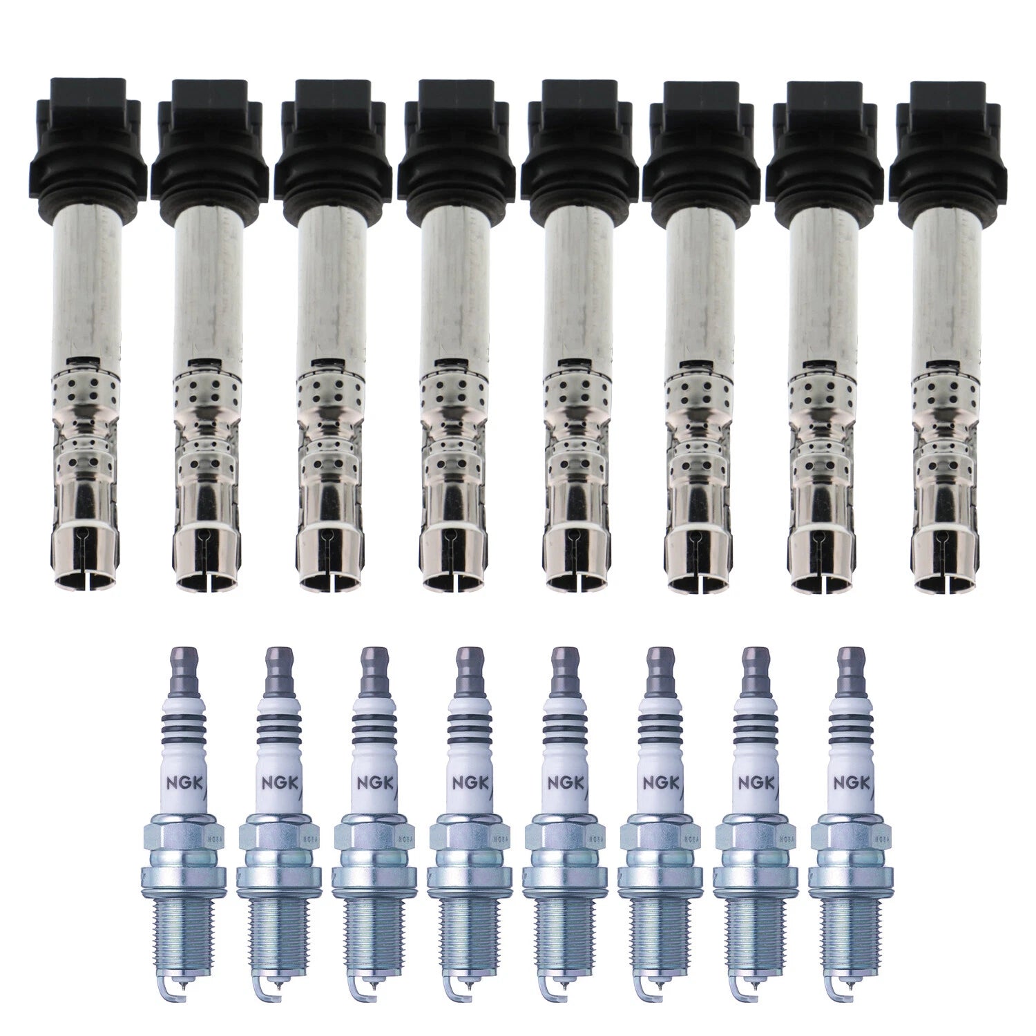 Set of 8 Ignition Coils & Spark Plugs for Volkswagen Passat A8 Quattro V8