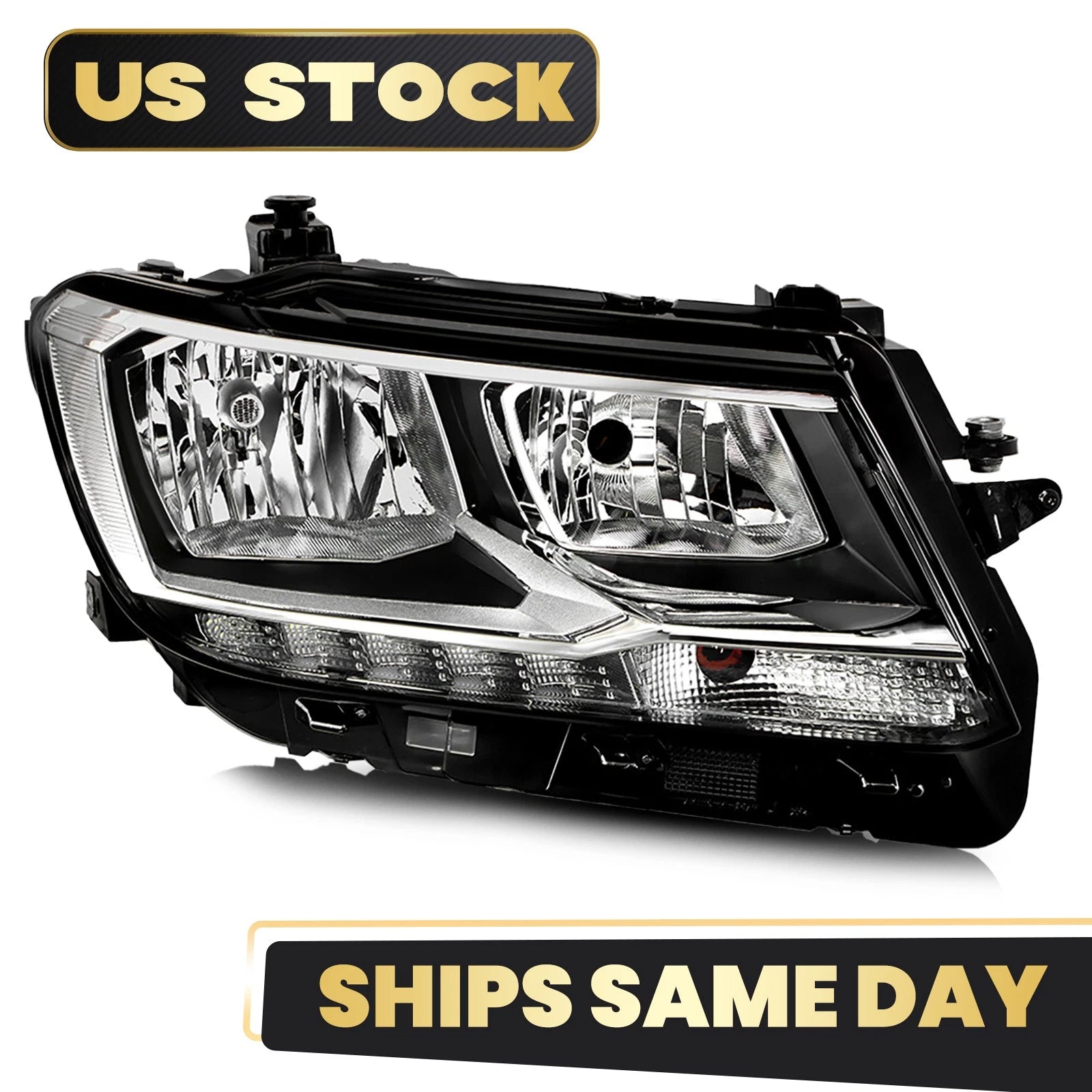 Halogen Headlight w/LED DRL for Volkswagen Tiguan (2018–2021) Right Side