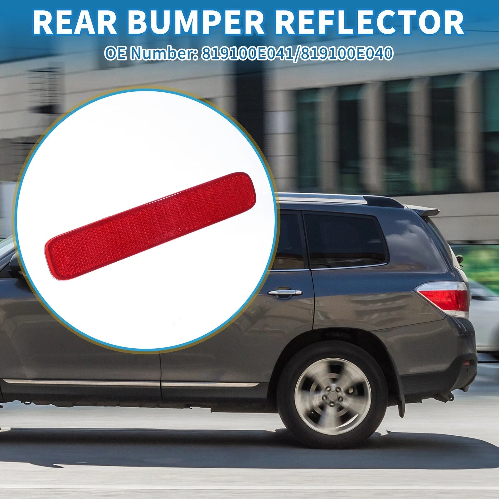 Rear Right Side Bumper Reflector No. 819100E041 for Toyota Highlander (2011–2013)