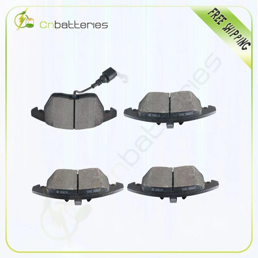 Set of 4 Metallic Front Brake Pads for Volkswagen Beetle Eos Golf GTI Jetta