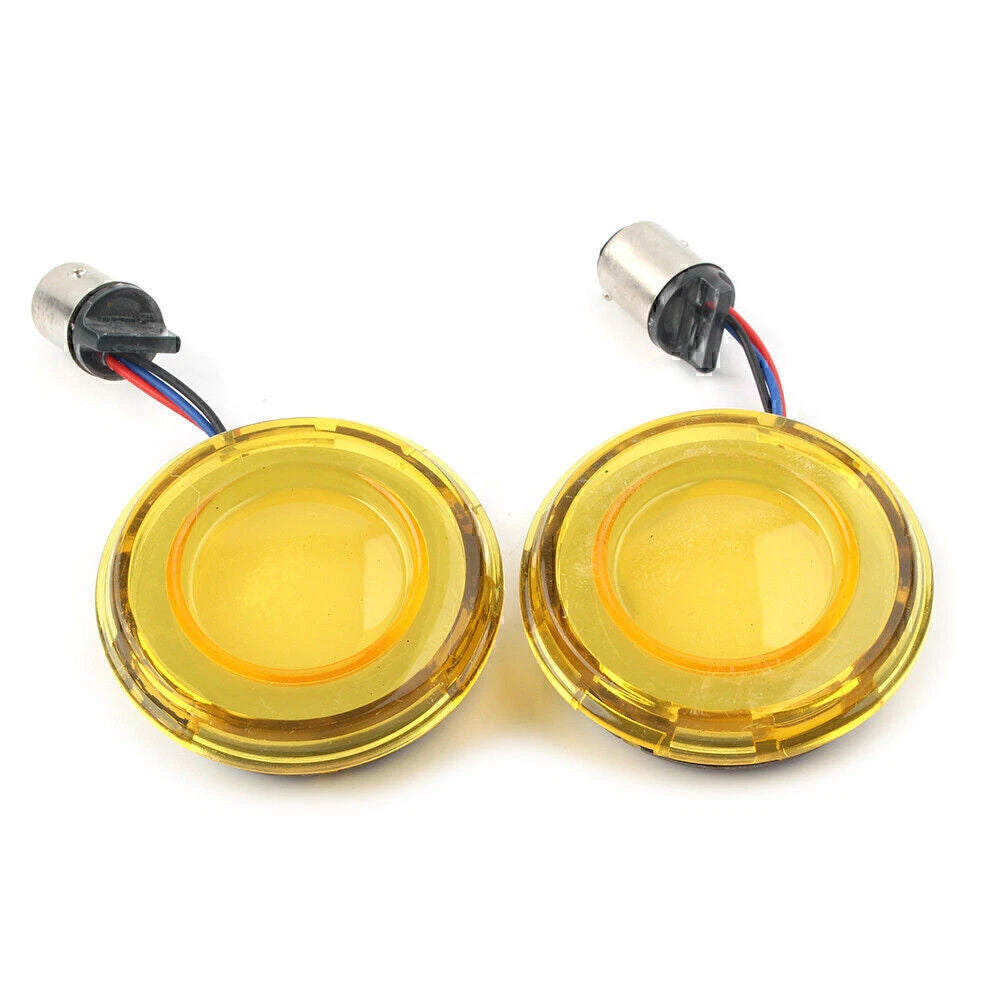 2X 1157 LED Front Turn Signal Lights for Harley Dyna