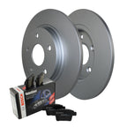 Rear Brake Kit Set of 4 Disc Rotors & Bosch Pads for Chrysler Dodge VW