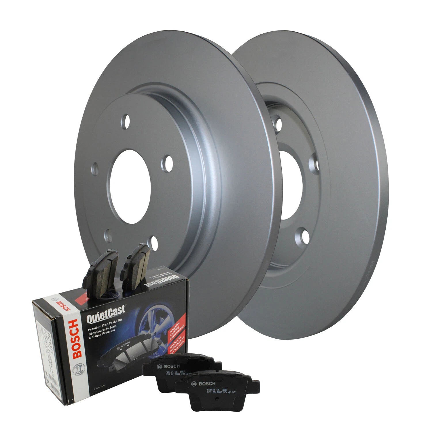 Rear Brake Kit Set of 4 Disc Rotors & Bosch Pads for Chrysler Dodge VW