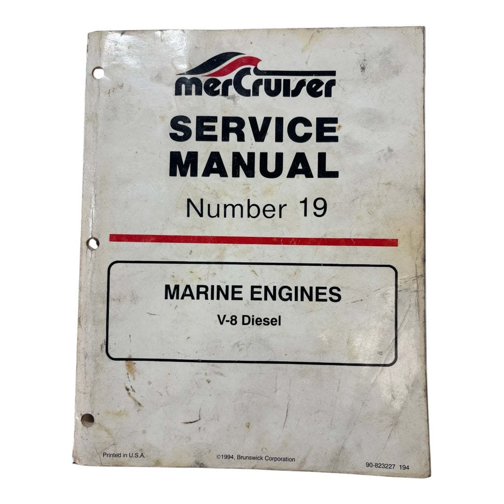 MerCruiser Service Manual #19 for V-8 Diesel Marine Engine (1994)