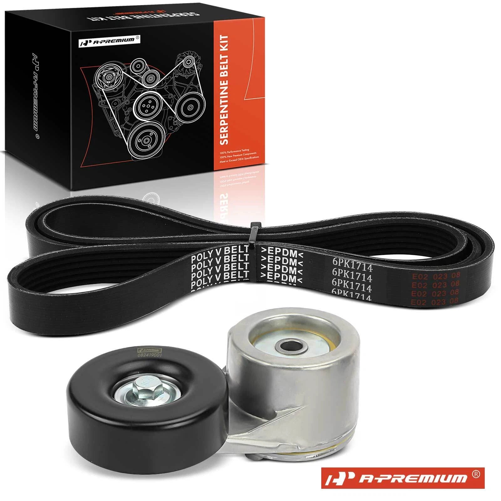 2X Serpentine Belt Drive Component Kit for Ford F-250 F-350 (1988–1996)