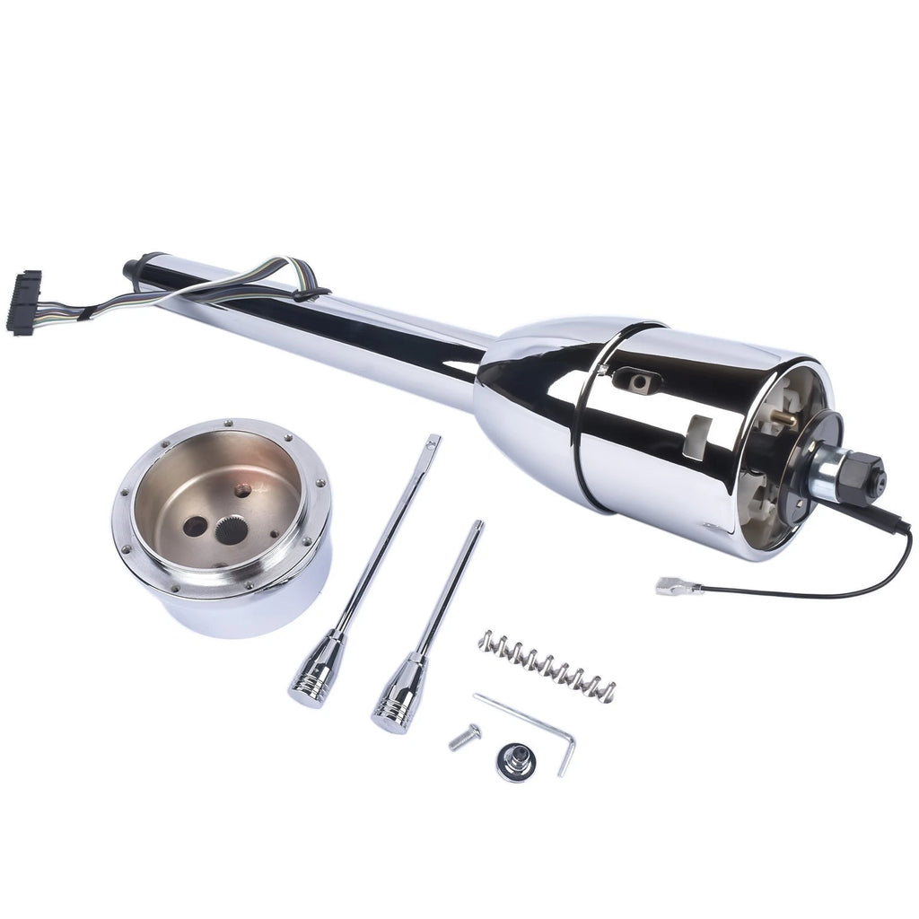 28" Chrome Steering Column Floor Shift for Make Model