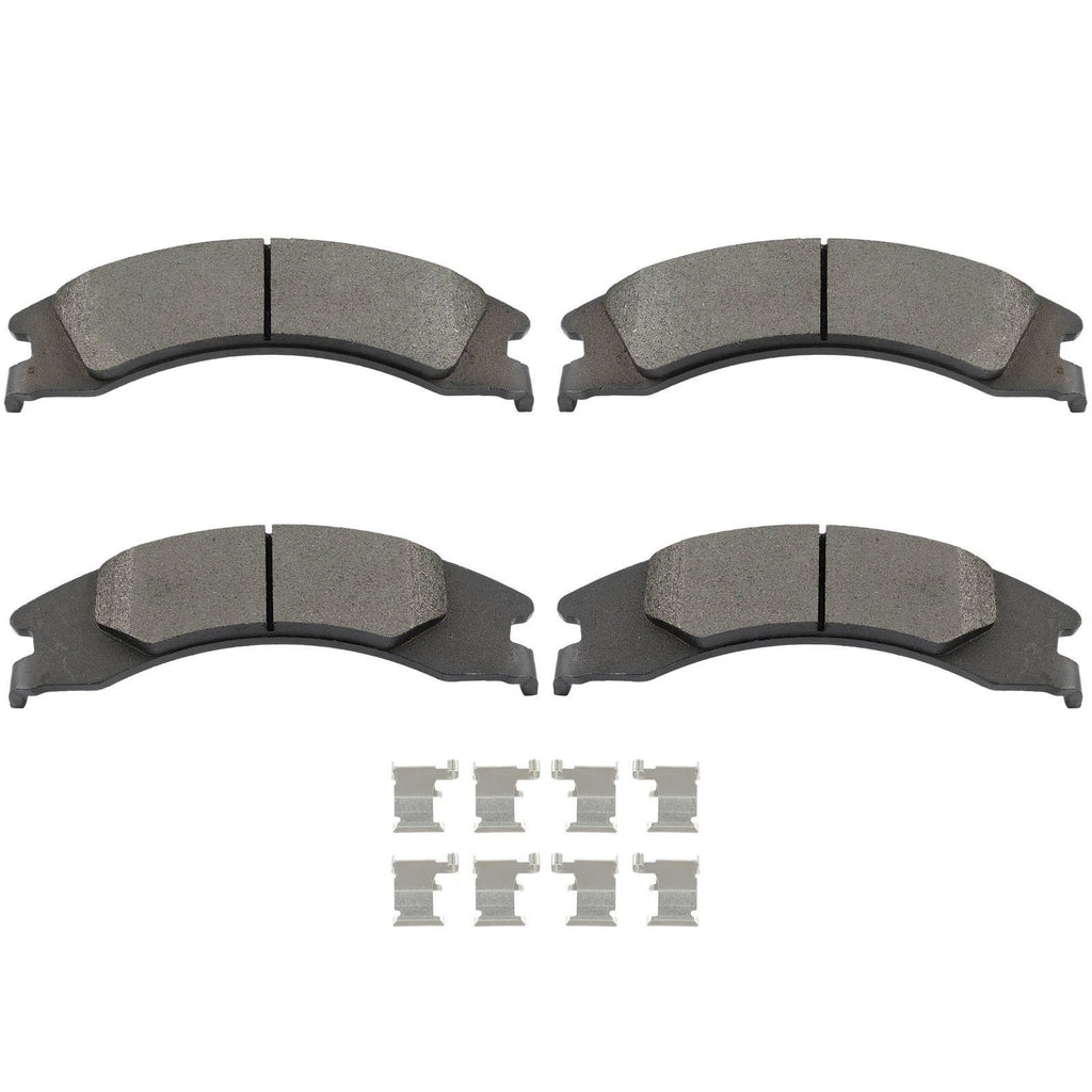 4X Rear Semi-Metallic Brake Pads for Ford E-150 E-250 E-350 Super Duty