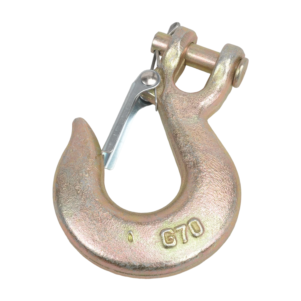 10Pcs Clevis Slip Hook 3/8" for G70 (Heavy Duty, Safety Latch)