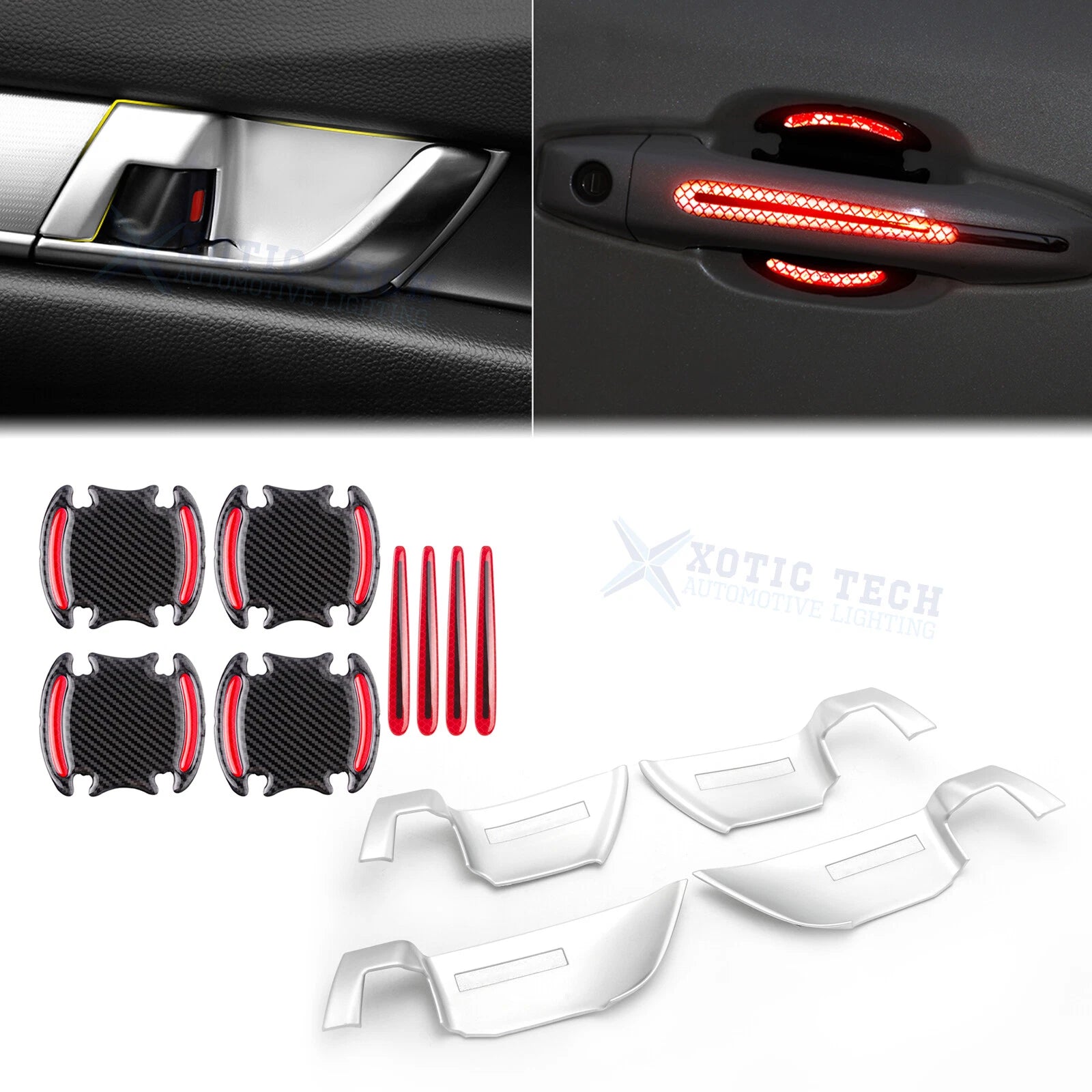 Matte Red Door Handle Bowl Trim for Honda Accord 10th (2018–2022)