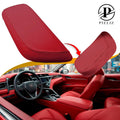 Center Console Armrest Cover for Toyota Camry (2018–2024) - Red Leather