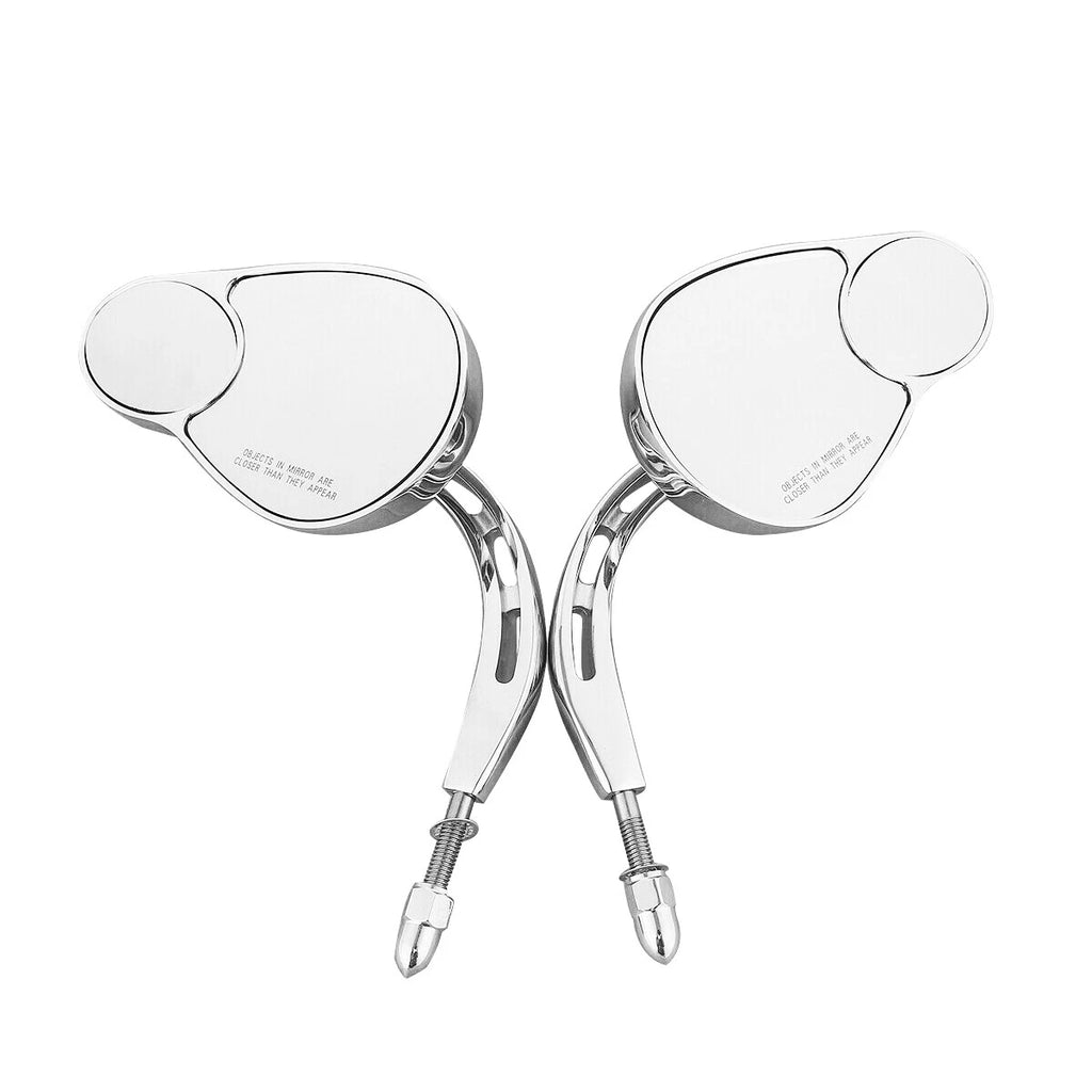 8mm Rear View Mirrors for Harley Touring Electra Street Road Glide (Universal)