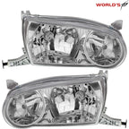Set of 2 Headlights for Toyota Corolla (2001–2002) with Corner Signal Lamp