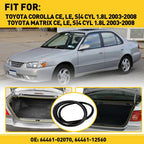 Rubber Trunk Lid Weatherstrip Seal for Toyota Corolla (2003–2008)