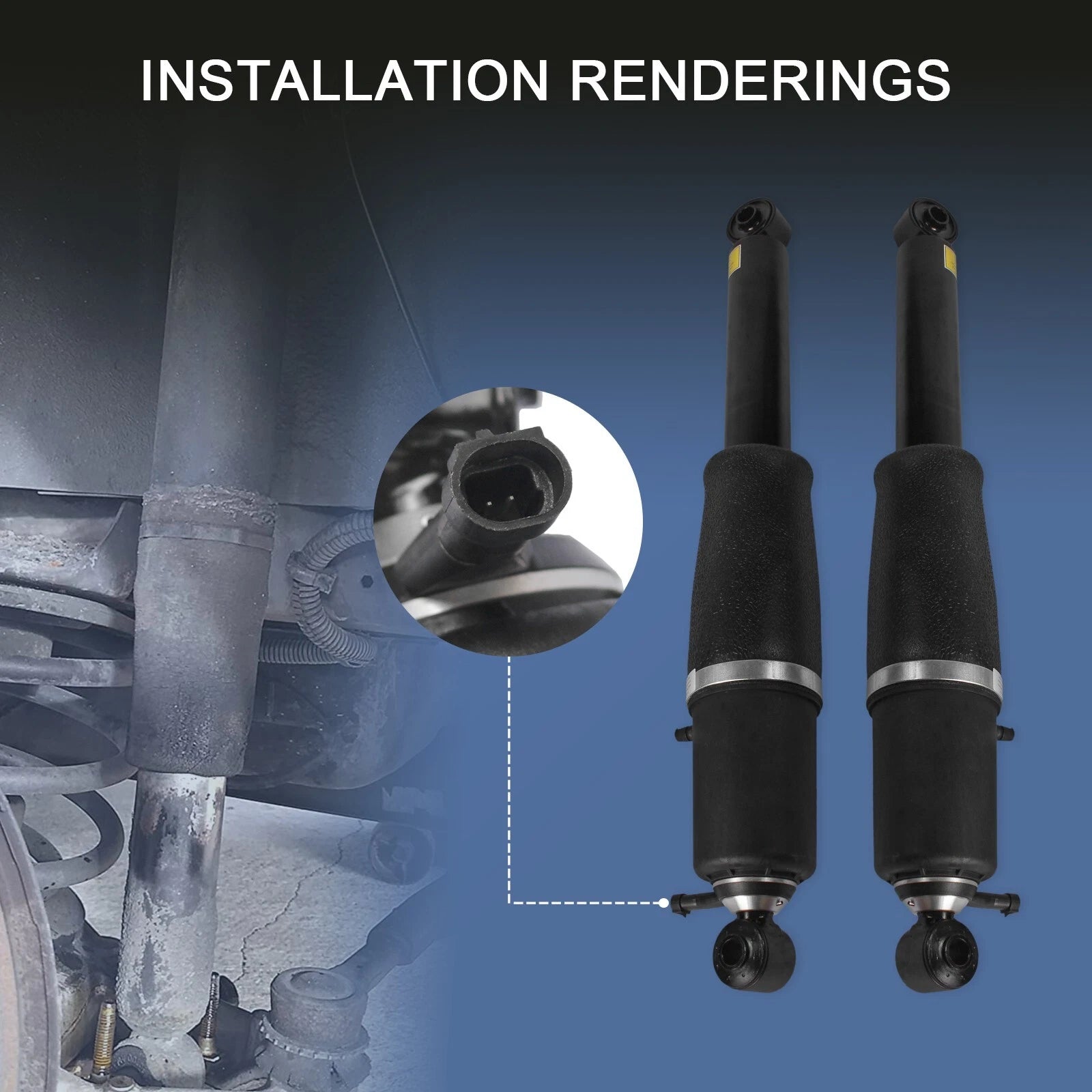 Air Shocks Struts + Compressor for Cadillac Escalade/Suburban/Yukon (2002–2020)