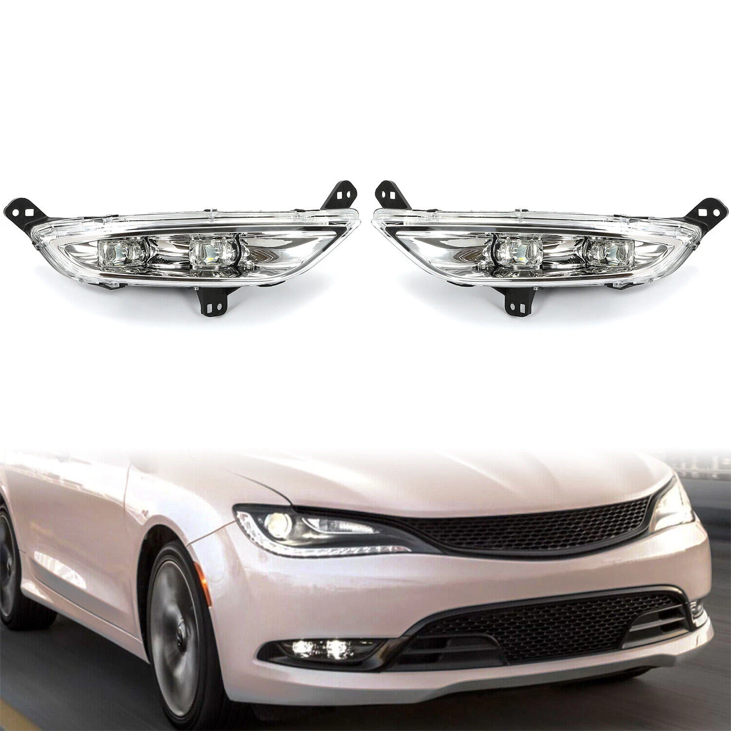 Set of 2 LED Fog Lights for Chrysler 200 (2015–2016)