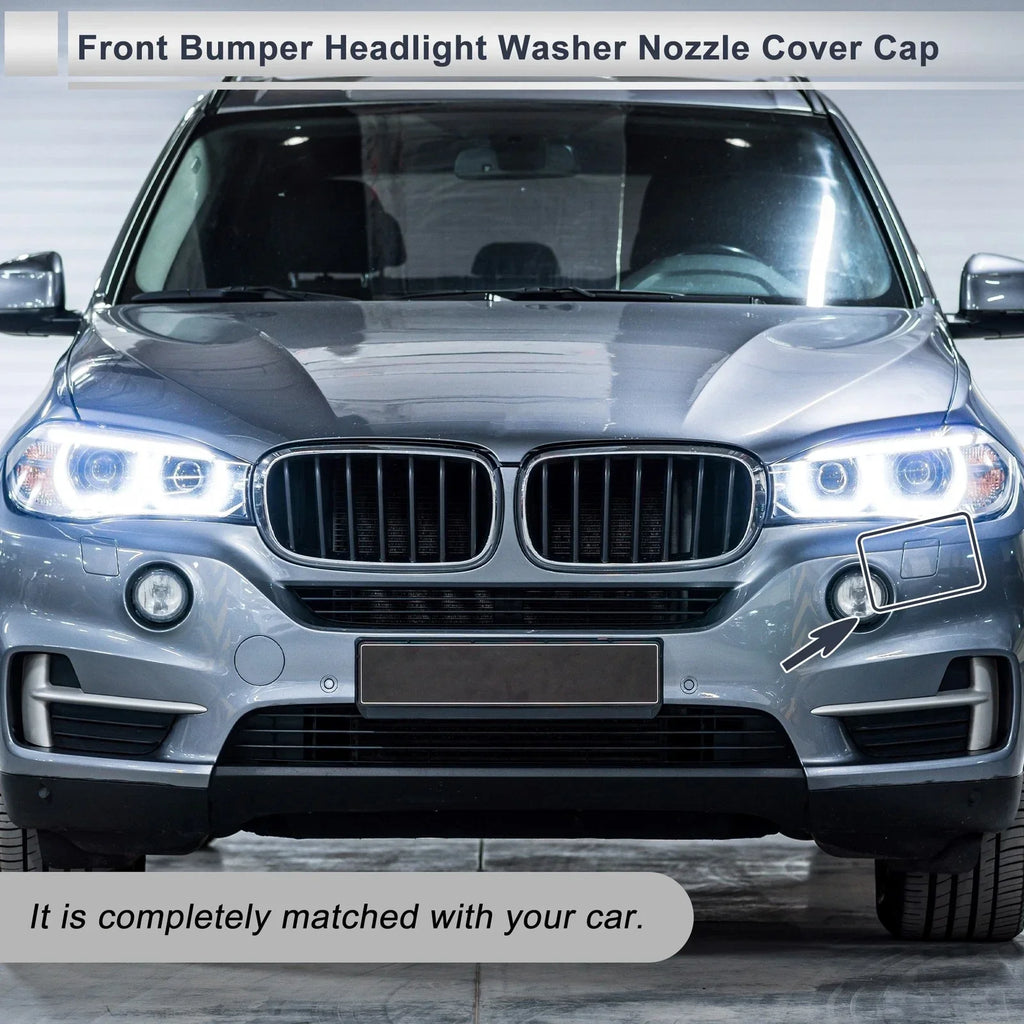 Front Left Side Bumper Headlight Washer Nozzle Cover Cap for BMW X5 Unpainted
