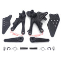 Front Footrest Peg Brackets for Kawasaki ZX10R (2006–2010) - Black