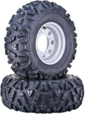 Set of 2 LIBRA 26X11-12 ATV Tires 6-Ply on 4-156 PCD Silver Wheel-10278