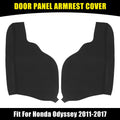 Pair Black Microfiber Leather Door Panel Armrest Cover for Honda Odyssey (2011–2017)