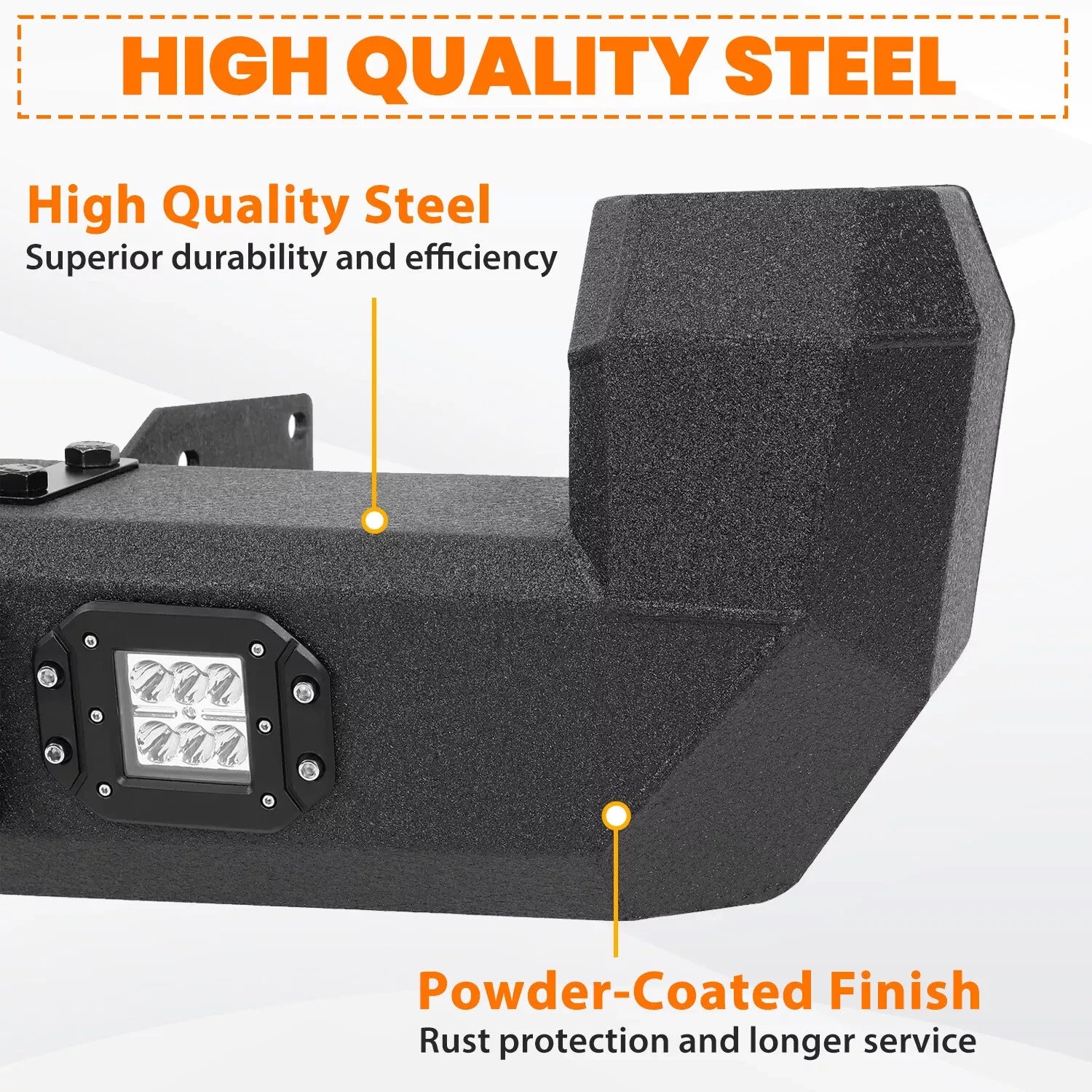 Front & Rear Step Bumper with Lights for Toyota Tacoma (2016–2023)