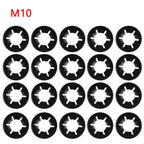 Set of 10 Push On Locking Washers Starlock Clips for Metric Shaft