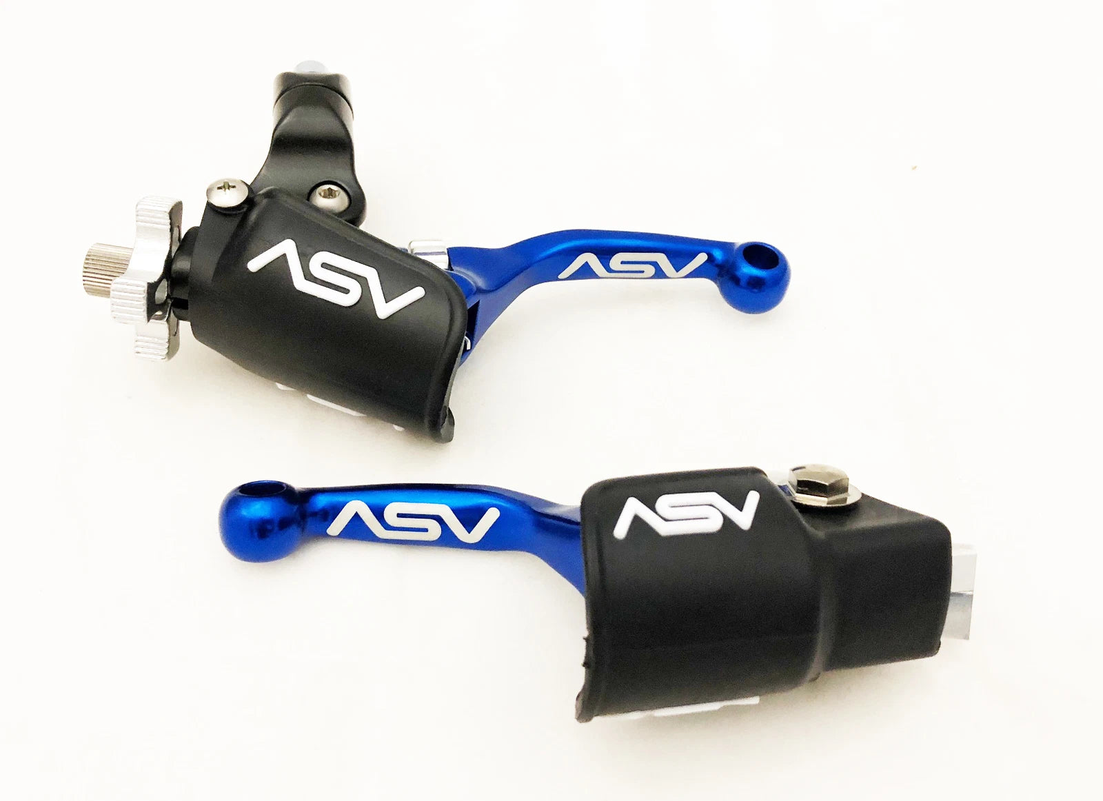 2X Front Brake Clutch Perch Levers for Raptor 350 (2004–2006) - Shorty Blue