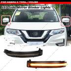 Dynamic Side Mirror Turn Signal Lamp Smoked for Nissan Rogue Pathfinder (2017–2020)