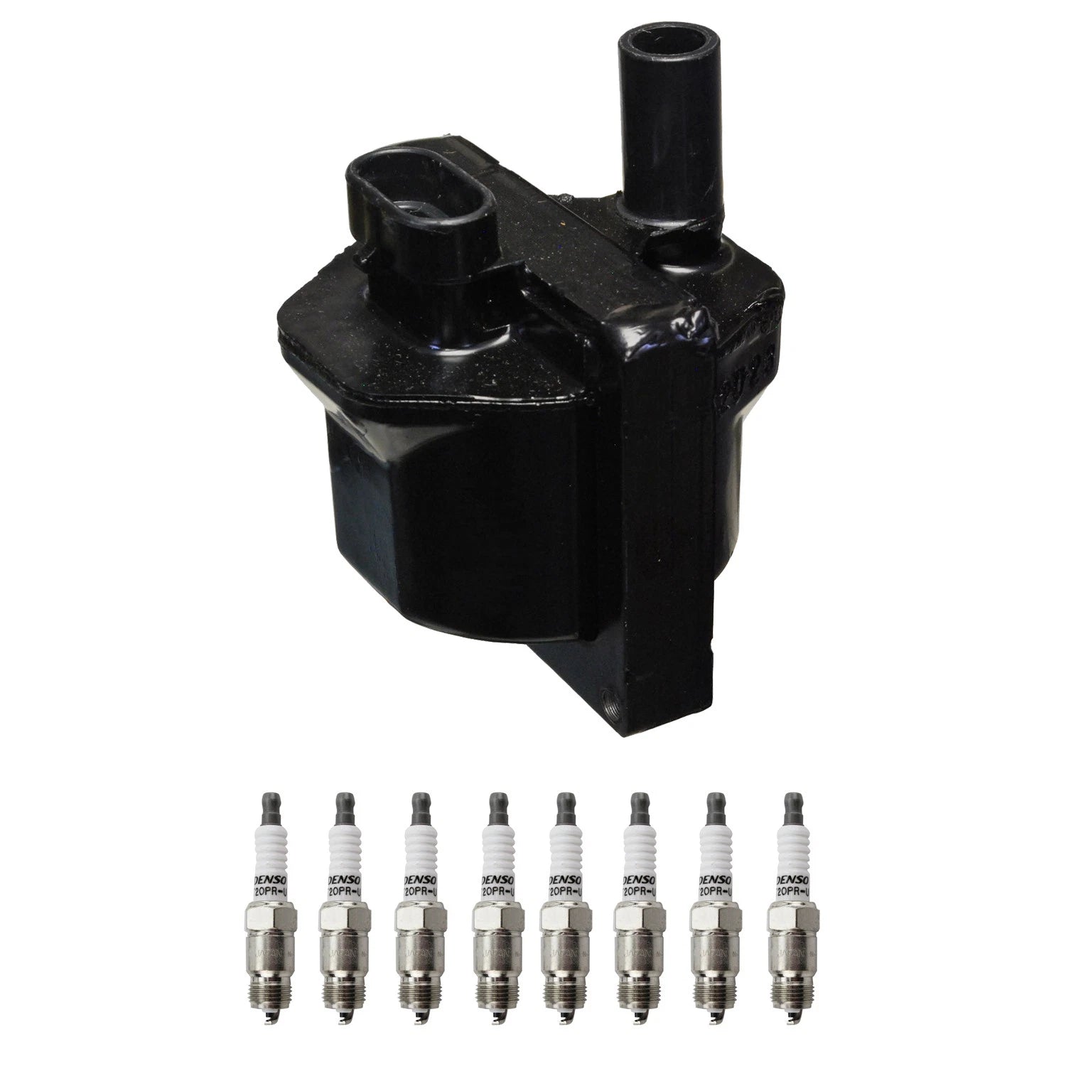 Denso Ignition Coil & 8 Nickel Spark Plugs Kit for P30 P3500 Yukon (1996–2002)