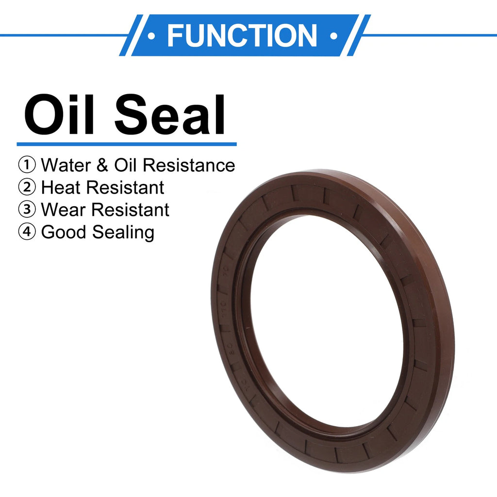 Set of 2 Oil Seal Rotary Shaft Seal FKM Rubber 80x110x10mm 683867305381